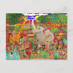 Der Bronx-Zoo wird ungezähmt Postkarte