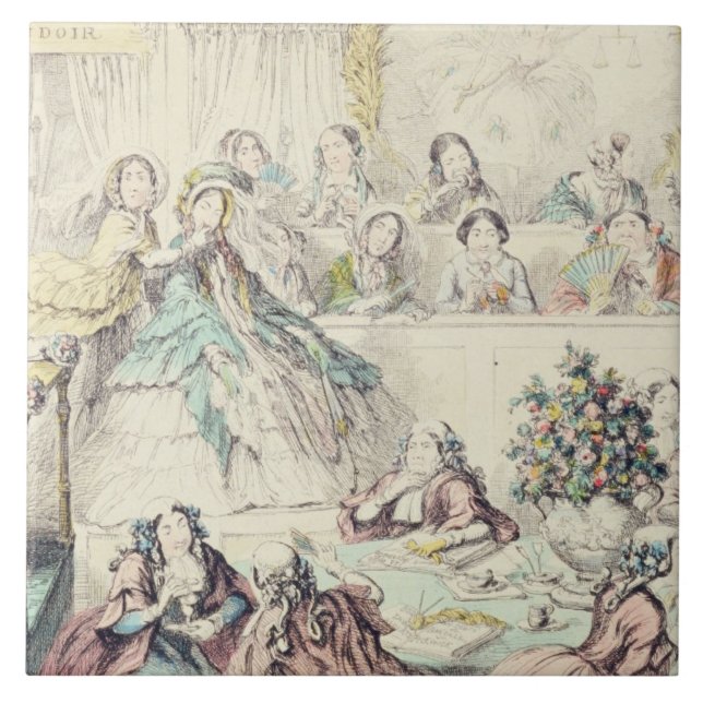 Der Bruch des Eheversprechens - Cartoonhand färbte Fliese (Vorderseite)