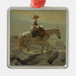 Der Brückenweg, die weißen Berge (Winslow Homer) Ornament Aus Metall