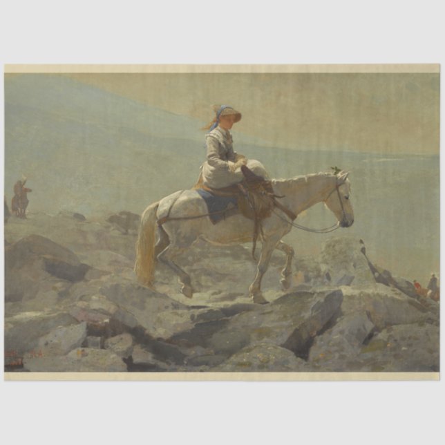 Der Brückenweg, die weißen Berge (Winslow Homer) Seidenpapier (Vorderseite)