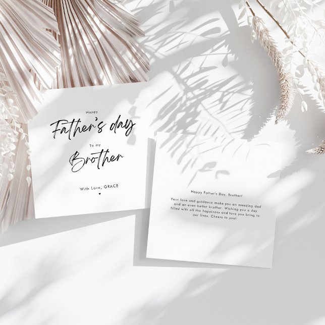 Der Bruder des einfachen glücklichen Vaters Karte (Von Creator hochgeladen)