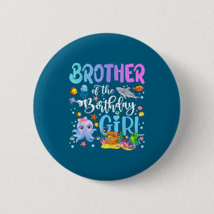 Der Bruder Geburtstag Meer Fisch Ozean Button