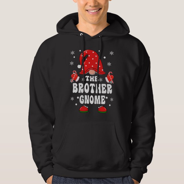 Der Bruder Gnome passt Familie Weihnachten Pajama Hoodie (Vorderseite)