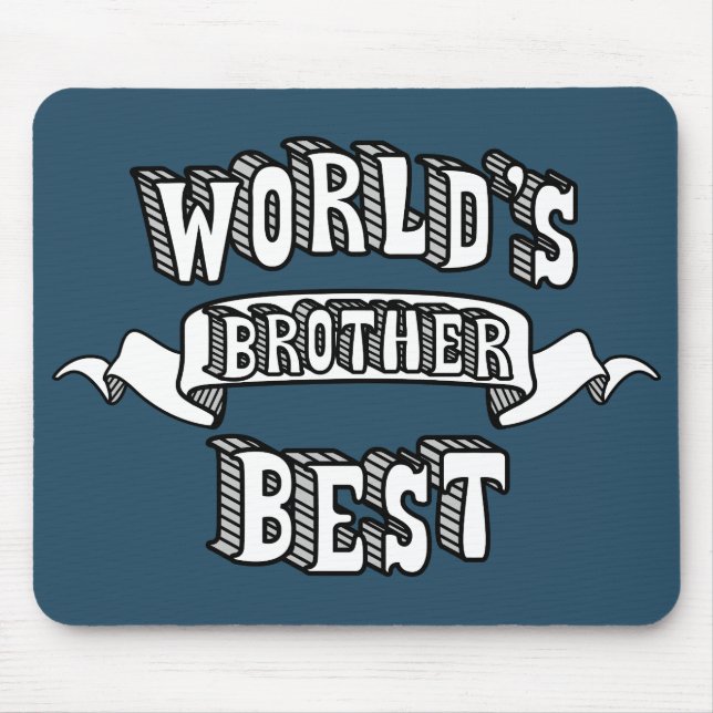 Der Bruder-Typografie-Text Mousepad der Welt (Vorne)