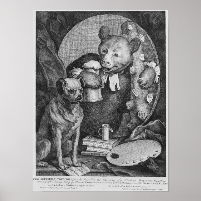 Der Bruiser Charles Churchill, einst der Poster (Vorne)