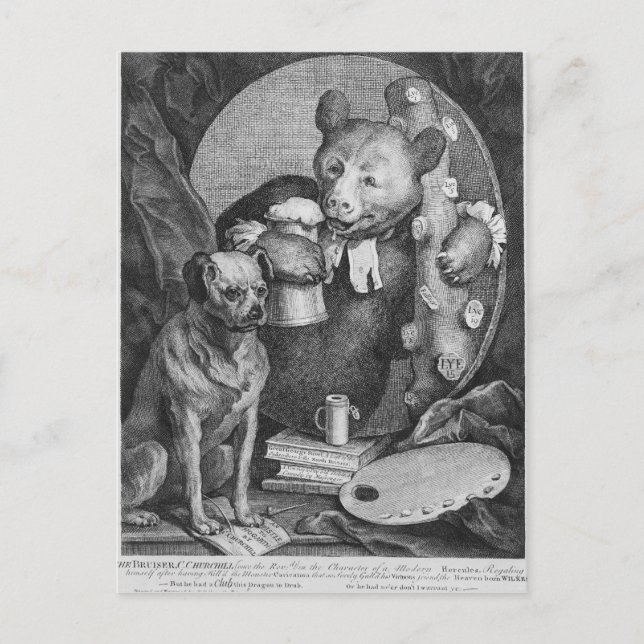 Der Bruiser Charles Churchill, einst der Postkarte (Vorderseite)