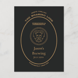 Der brüllende Löwe Leo-Zodiac-Personal-Apotheke Postkarte
