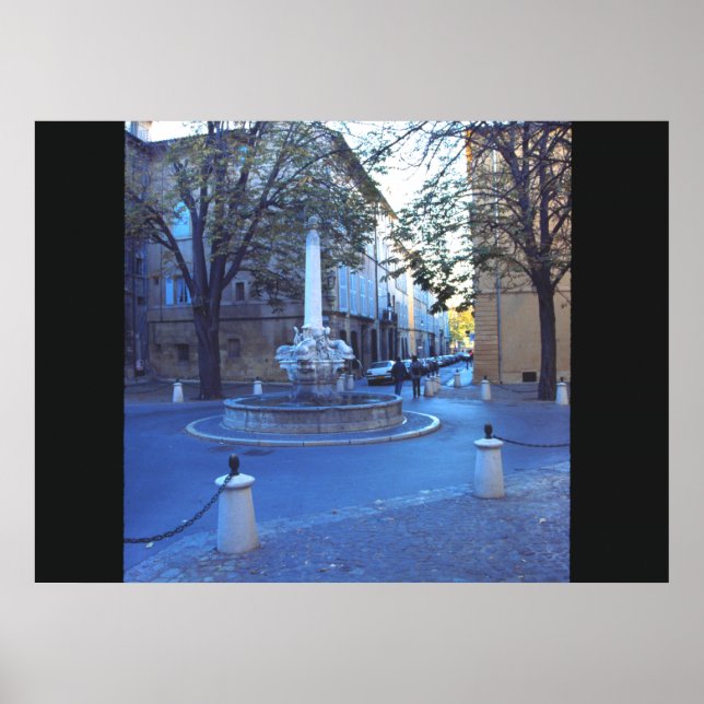 Der Brunnen der drei Delphine Poster (Vorne)