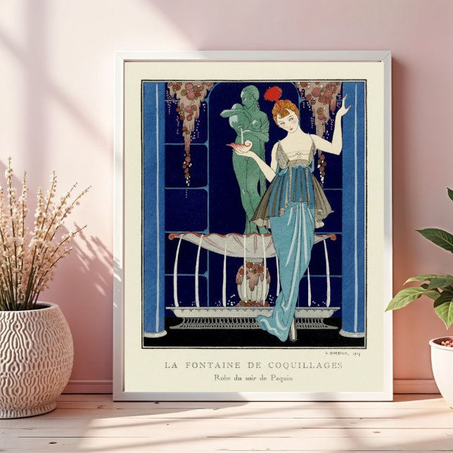 Der Brunnen der Muschel von George Barbier Poster (Von Creator hochgeladen)