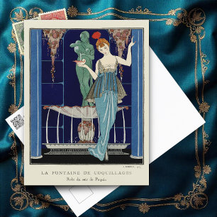Der Brunnen der Muschel von George Barbier Postkarte