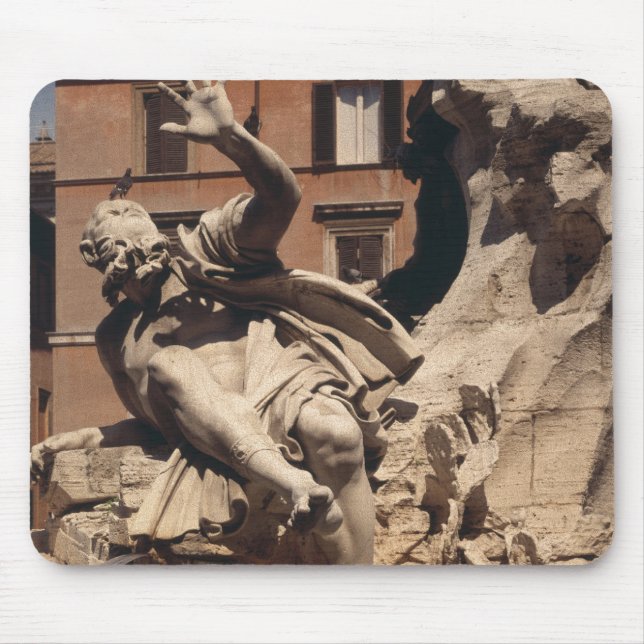 Der Brunnen der vier Flüsse Mousepad (Vorne)