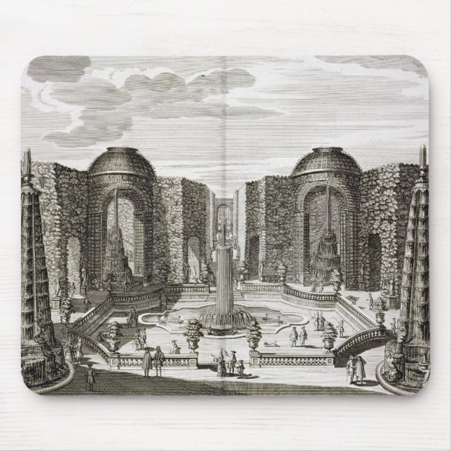 Der Brunnen im Labyrinth am fürstlichen Vergnügen Mousepad (Vorne)