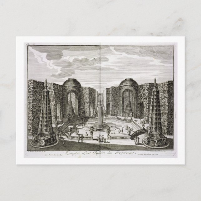 Der Brunnen im Labyrinth des Fürstlichen Glücks Postkarte (Vorderseite)