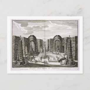 Der Brunnen im Labyrinth des Fürstlichen Glücks Postkarte