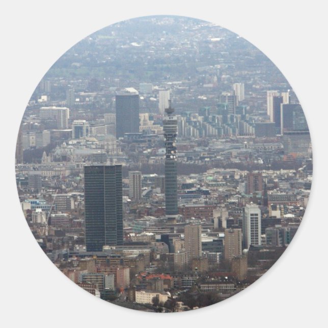 Der BT-Turm Runder Aufkleber (Vorderseite)