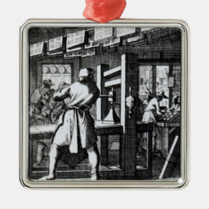 Der Buch-Drucker Silbernes Ornament