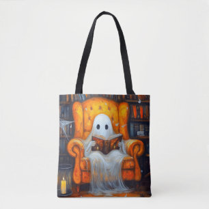 Der bücherliebende Geist Gemütliche Halloween-Bi