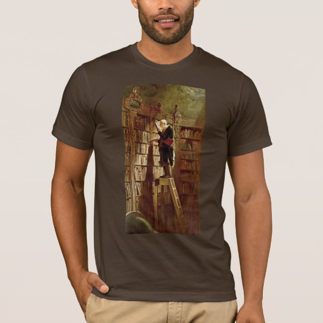 Der Bücherwurm, durch Spitzweg, Karl T-Shirt (Vorderseite)