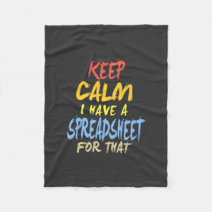 Der Buchhalter hat dafür eine Tabelle Fleecedecke