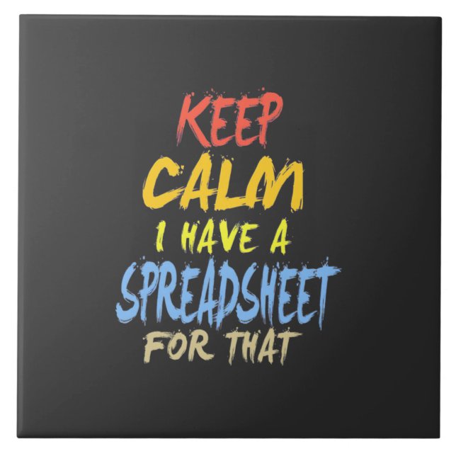 Der Buchhalter hat dafür eine Tabelle Fliese (Vorderseite)