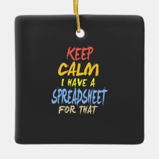 Der Buchhalter hat dafür eine Tabelle Keramikornament (Vorderseite)