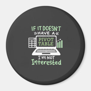 Der Buchhalter hat eine Pivot-Tabelle Magnet