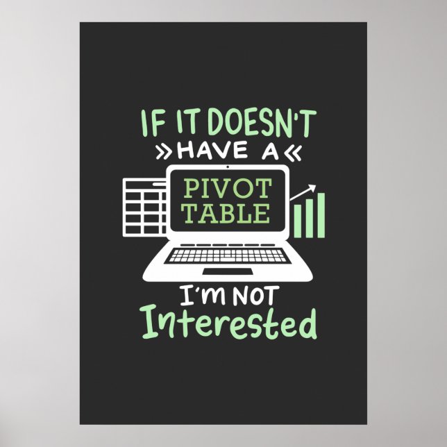 Der Buchhalter hat eine Pivot-Tabelle Poster (Vorne)