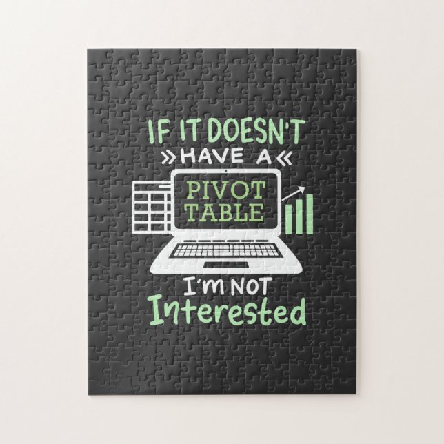 Der Buchhalter hat eine Pivot-Tabelle Puzzle (Vertikal)