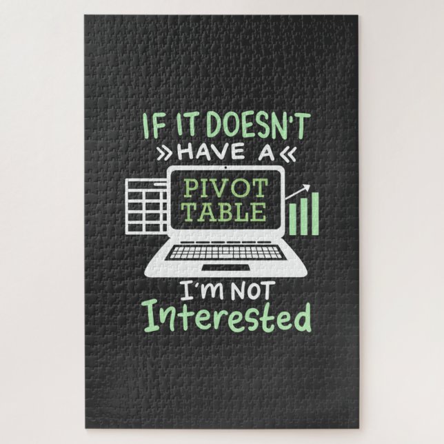 Der Buchhalter hat eine Pivot-Tabelle Puzzle (Vertikal)