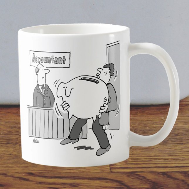 Der Buchhalter hat einen Kunden bei der Giant Pigg Kaffeetasse (Von Creator hochgeladen)