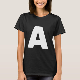 Der Buchstabe A Großbuchstabe Schlicht Weiß Fett S T-Shirt