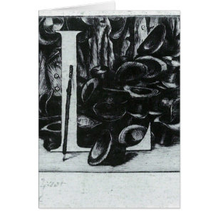 Der Buchstabe L mit Hüten durch James Tissot