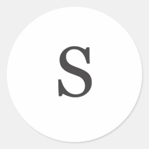 "der Buchstabe S " Runder Aufkleber