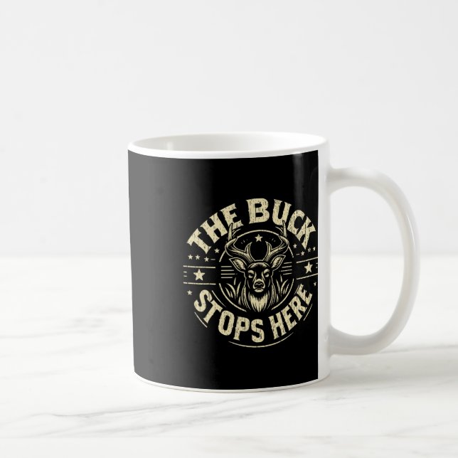 Der Buck hält hier auf der Jagd Kaffeetasse (Rechts)