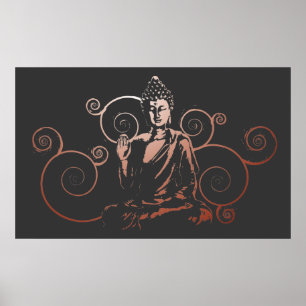 Der Buddha Flow Print Poster