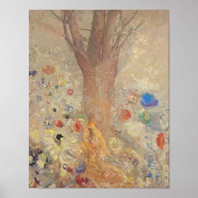 Der Buddha von Odilon Redon Druck Poster (Vorne)