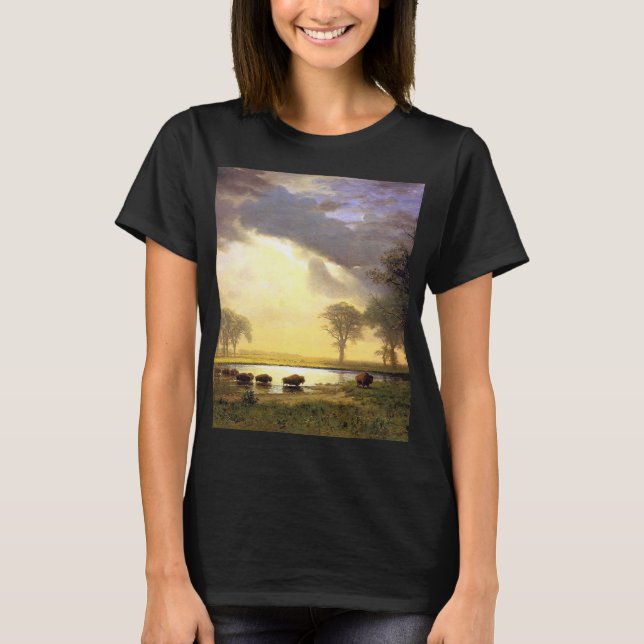 Der Büffalo-Pfad von Albert Bierstadt T-Shirt (Vorderseite)