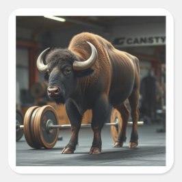 Der "BUFFalo" Quadratischer Aufkleber