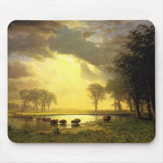 Der Büffelpfad,  Albert Bierstadt Mousepad (Vorne)