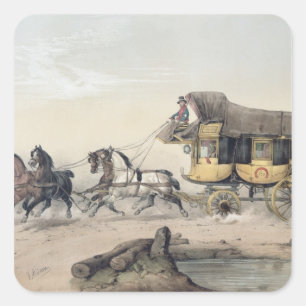 Der Bühne-Coach Quadratischer Aufkleber