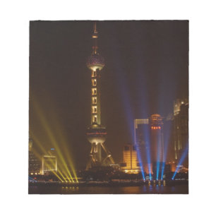 Der Bund (Ufer) in Shanghai.Aussehen Notizblock