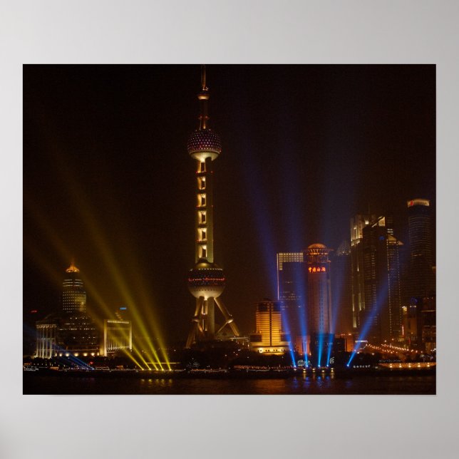Der Bund (Ufer) in Shanghai. Suche Poster (Vorne)