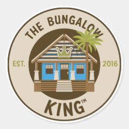 Der Bungalow King - Rundaufkleber Runder Aufkleber