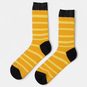 Der bunte Socke, Orange, Gelbe Streifen Socken