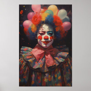 Der bunte und glückliche Clown Poster