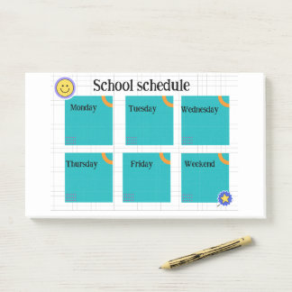 Der bunte Unterrichtsplan Post-it Klebezettel