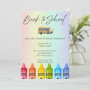 Der Bus der Aquarellschule zurück zur Schule Einladung