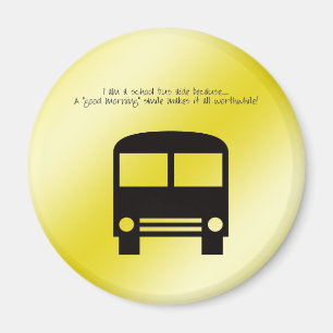 Der Bus fuhr einen guten schwarzen Lächeln-Bus Magnet