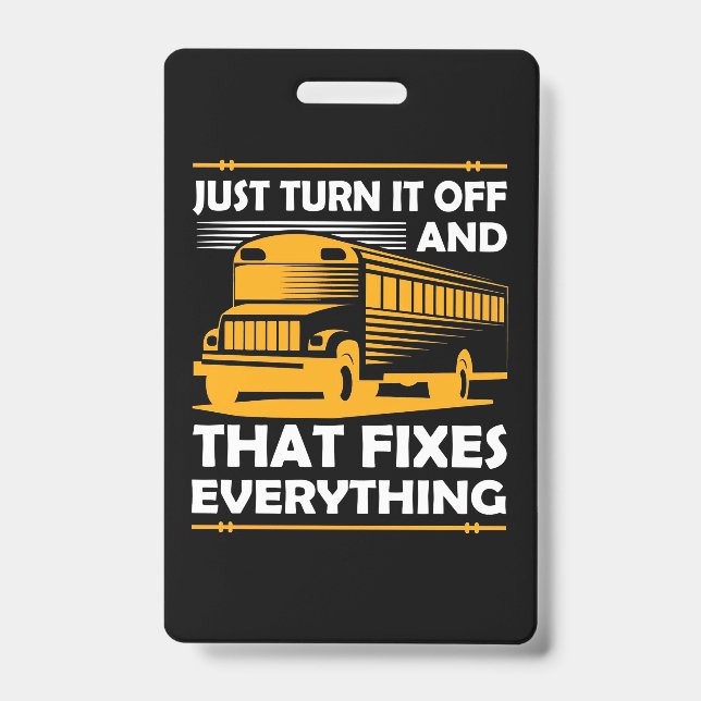 Der Busfahrer schaltet einfach aus Ausweis (Vorderseite)