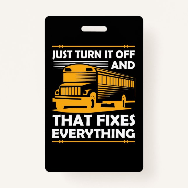 Der Busfahrer schaltet einfach aus Ausweis (Vorderseite)